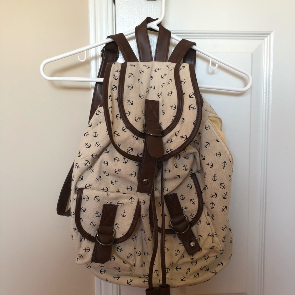 Ardene Anchor Print Fabric Backpack